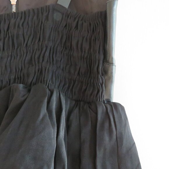 LOLITA Whimsigoth Black Tiered Ruffled Faux Leather Smocked Dress - Picture 14 of 16